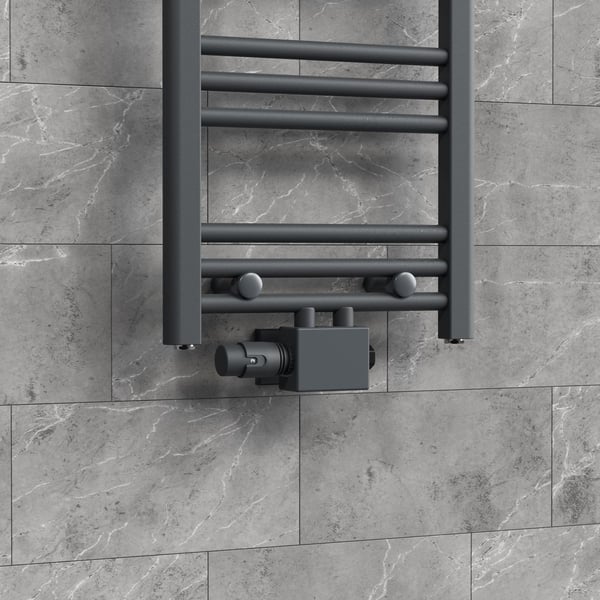Radiatortermostaten forbindelsessæt Universal Anthracite medium forbindelse