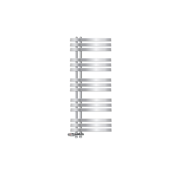 ECD Germany Design Håndklæde Iron EM - 500 x 1200 mm - Chrome - radiator håndklædevarmer håndklædeholder passage