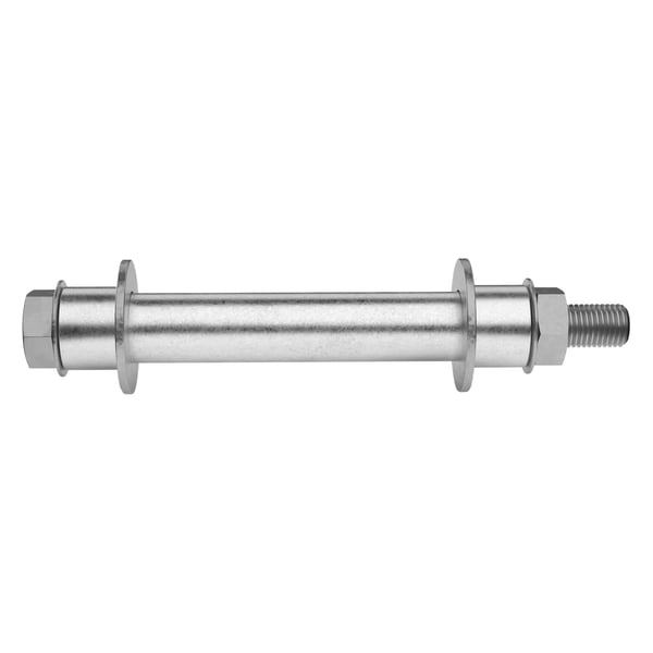 ECD Germany Schubkarrenrad luftbereift med axeln - 4,80 / 4,00-8 - Ø 390 mm - bredd 95 mm - 200 kg Kapacitet - däck med plåtfälg