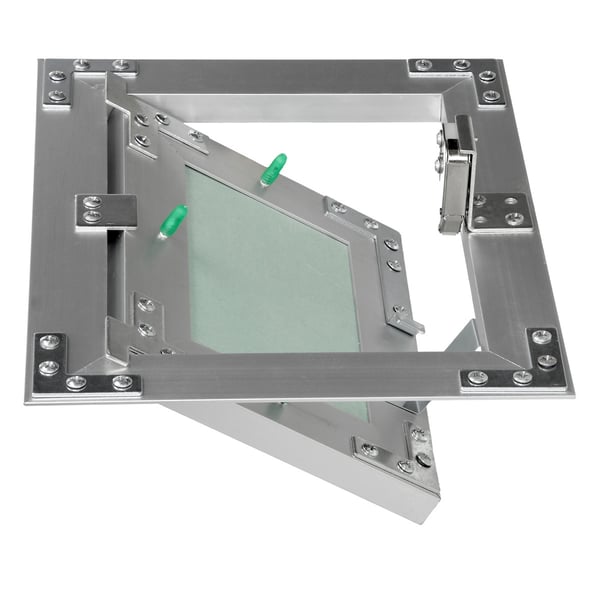 ECD Germany revision klap revision dør gipsplader 150x200mm gipsplader 12,5 mm aluminiumsramme revision vedligeholdelse dør vedligeholdelse klap