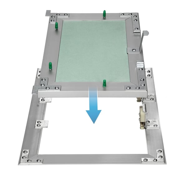 ECD Germany revision klap revision dør gipsplade indsats 200x250mm gipsplade 12,5 mm aluminiumsramme revision vedligeholdelse dør vedligeholdelse klap