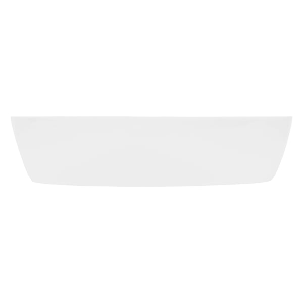 ECD Germany Badeværelse Keramisk håndvask Bordplade Vaskeskål Håndvask 605x380 x40 mm - Oval - Hvid køkkenbord toilet + Pop-up affald 1 1/4 "Slids