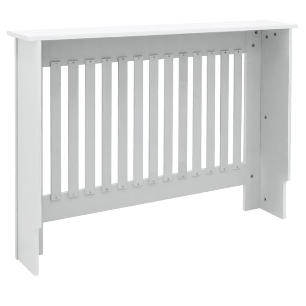 ECD Germany radiatorbeklædning landstil 112x19x82 cm hvid lavet af MDF lakeret til soveværelse stue