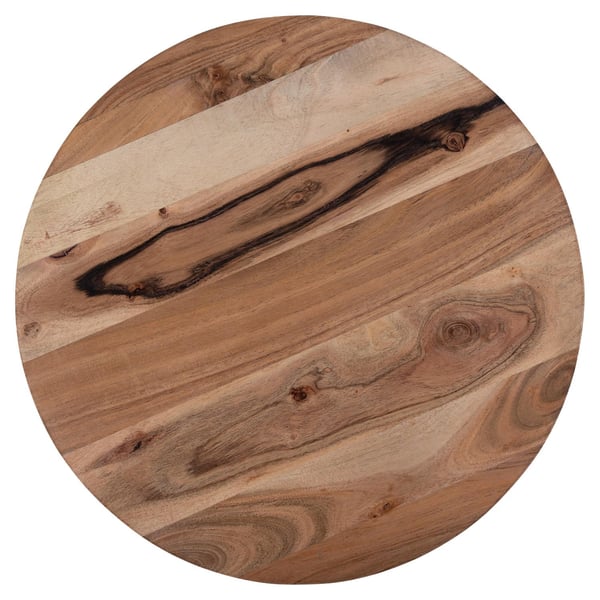 WOMO-DESIGN side tabel Sæt med 2 Ø 43x52 / Ø 38x45 cm, naturlig sølv, unik, håndlavet, massivt træ / metal ramme, Indskudsborde sofabord sæt