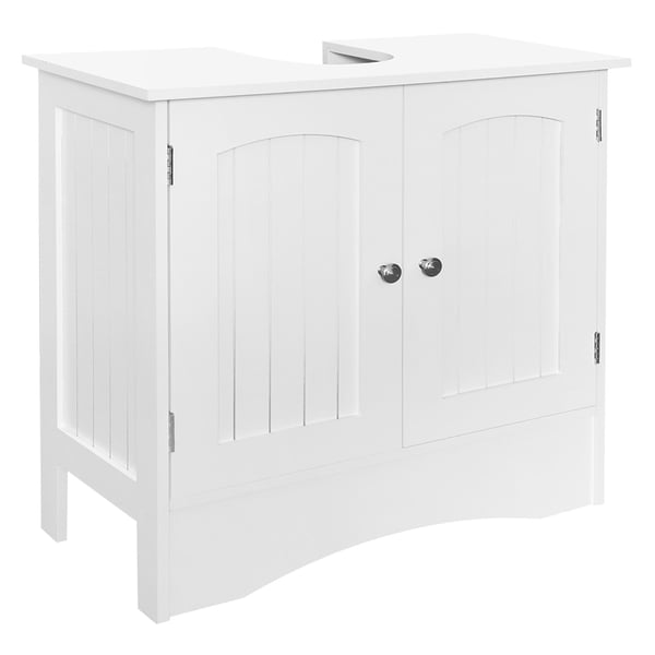 ML Design håndvask kabinet hvid 60x30x60cm, badeværelse base kabinet 2 døre, opbevaring, masser af opbevaringsplads, fritliggende, landsted stil
