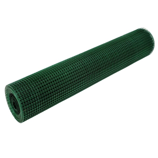 ECD Germany Volor Wire Wire Mesh 1mx10m Mesh Dimensioner 25x25mm Wire Thickness 0.9mm Grøn Steel Galvaniseret Wire Mesh 4-hjørne Wire Hegn Robust