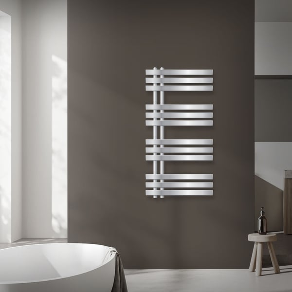500 x 1000mm IRON EM DESIGN Radiatorvarme væg ELTILSLUTNING CHROME 50mm 600W