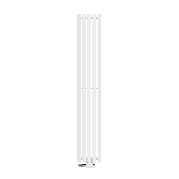Badeværelsesradiator Lodret med centertilslutning 260x1600 mm Hvid med LuxeBath universaltilslutningssæt