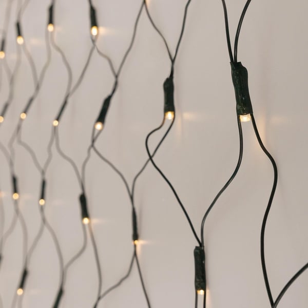 Julelys kæde LED lysnet 100x200 cm med 160 LED'er varm hvid IP44