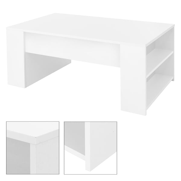 Sofabord 100x60x42 cm Hvid spånplade ML-Design