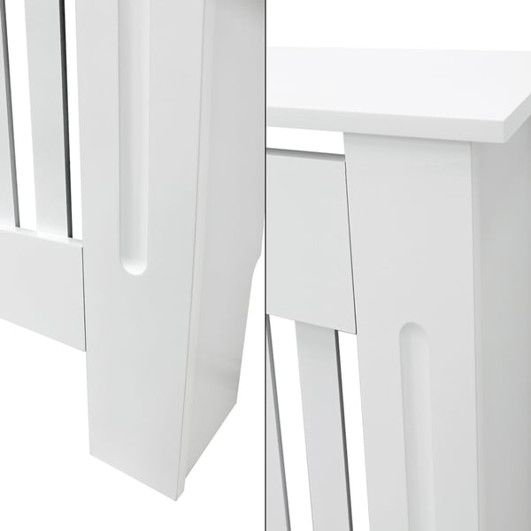 Radiatorovertræk 78x19x82 cm Hvid MDF