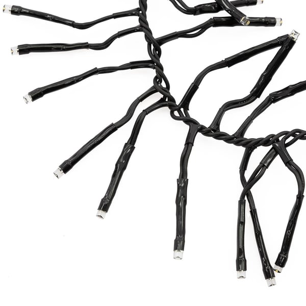 ECD Germany LED Cluster Fairy Lights med 768 LEDs 5,5m, varm hvid, dæmpbar med timer, IP44, Til indendørs / Udendørs, Powered