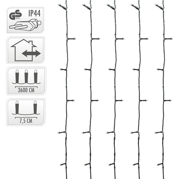 ECD Germany LED Fairy Lights til jul med 480 LED'er, 36m, varm hvid, til indendørs og udendørs IP44, julelys Jul lette kæde til juletræ