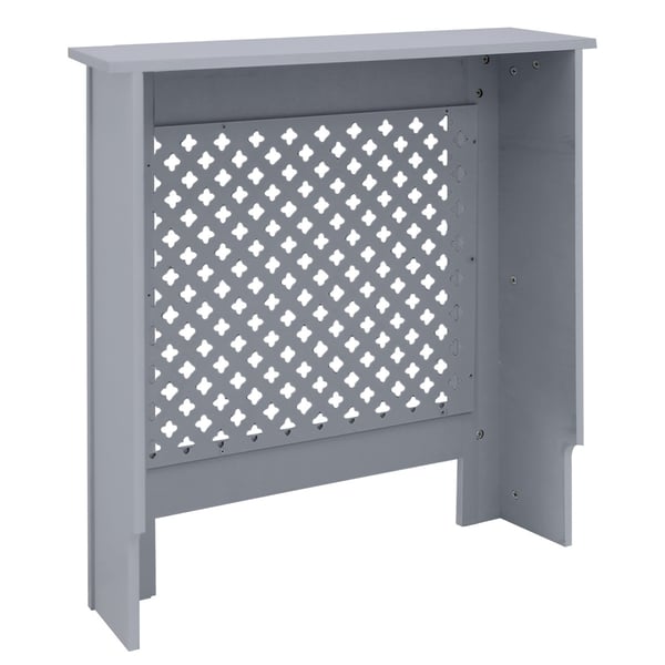 ML Design radiator beklædning med honningkage mønster 78x19x82cm grå lavet af MDF lakeret til soveværelse