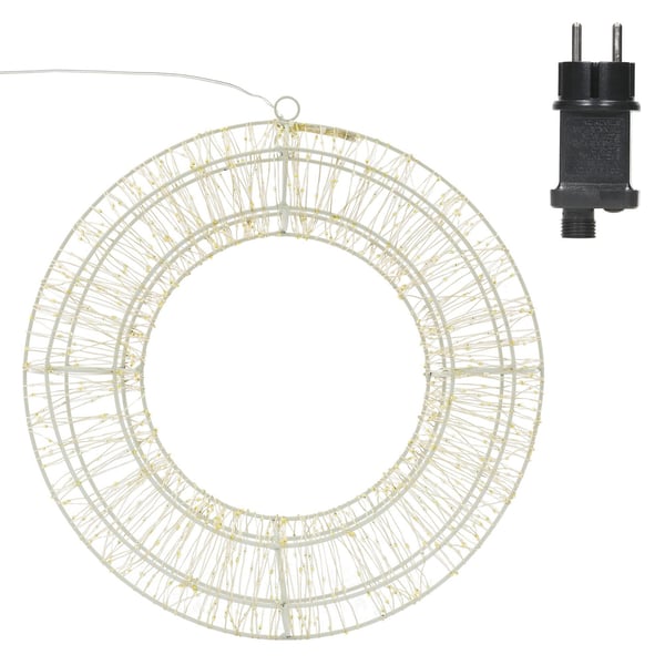 Joulukoriste LED seppele Ø 38cm lämmin valkoinen 960 LED:llä sis. ajastimen.