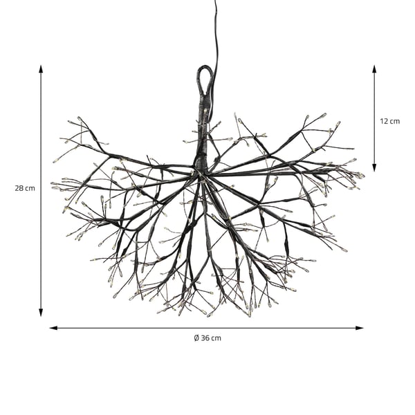 LED Dekorativ Mistelten Ø 36 cm med 240 LED'er Warm White IP44