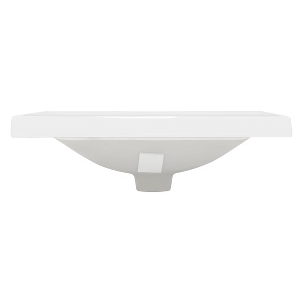 ML-Design keramisk håndvask hvid 51x15.5x41.5cm Eckig Indbygget håndvask med trykhul og overløb, top håndvask Indbygget håndvask Vaskekop Vaskområde