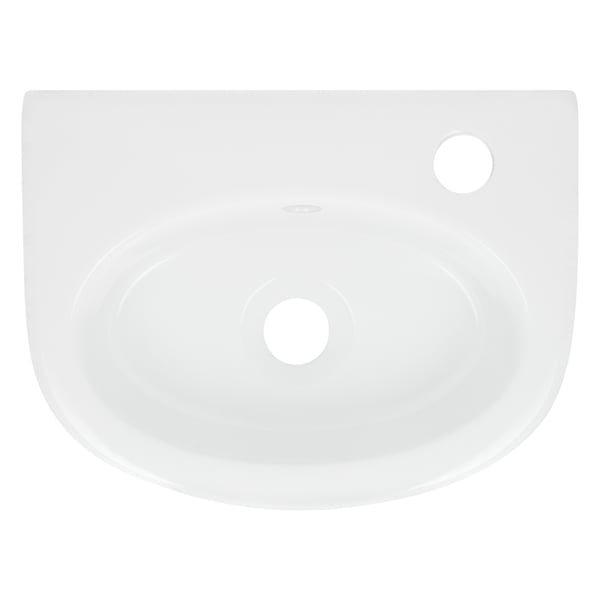 Keramisk vask forfængelighed køkkenbordet håndvask bassin håndvask 335 x 255 mm