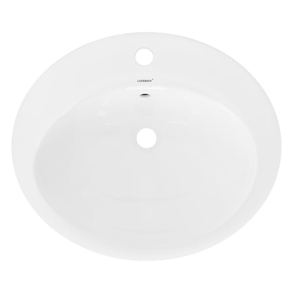 ML-Design keramisk håndvask hvid skinnende 57x19.5x48.5cm oval indbygget håndvask med trykhul og overløb,badeværelse skære håndvask indbygget håndvask