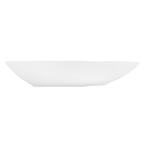 Moderne keramisk håndvask i hvid glans; 69x46x13 cm; trekantet design; til badeværelse og gæstetoilet