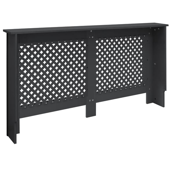 ML Design Radiator Trim med Honeycomb Pattern 152x19X82cm Grå Tillverkad av MDF Lackerad Till Sovrum Vardagsrum