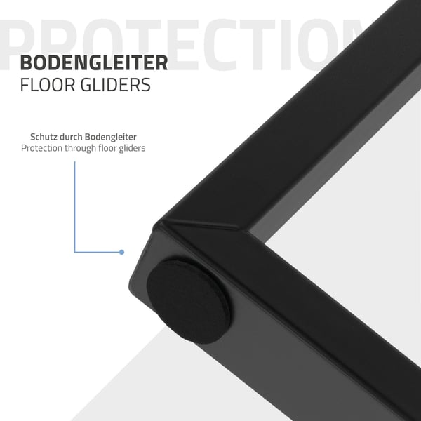ML-Design 2-pack Bordben ARROW B38xH43 cm V-form; Metall; Svart; Industriell design; Benställning för soffbord & bänk; Bordställ Ben Möbelfötter för
