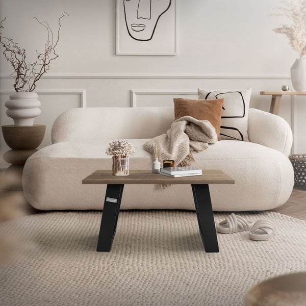 ML-Design 2 stk. Bordben med 80 graders hældning; 40x43 cm; Sort; Profil 8x2 cm; Skrå bordben; Metal møbelben; Stålbordstel med hældning; Møbelben