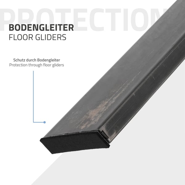 ML-Design 2 stk. Bordben Loft 75x72 cm; Industriel; Profil 8x2 cm; af stål; Industrielt design; U-form; Metal bordramme scandic; Bordben