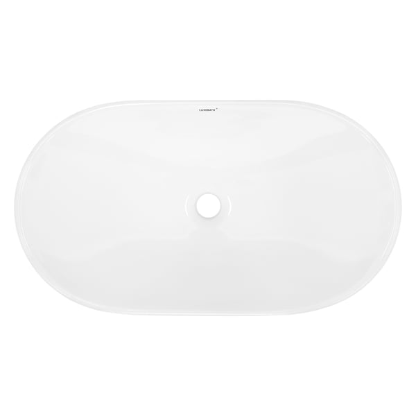 ECD Germany håndvask håndvask inkl. Affaldssæt uden overløb - 585 x 375 x 145 mm - lavet af keramik - hvid - bordplade håndvask bordplade håndvask