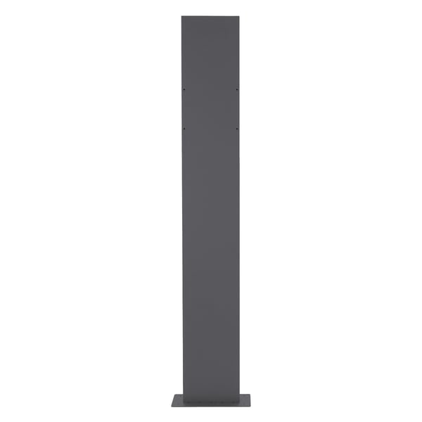 ECD Germany Standbriefkasten med avisfag; designbrevkasse med postkasseanlæg; brevkassestander antracit 170 cm rustfrit stål; postkasse