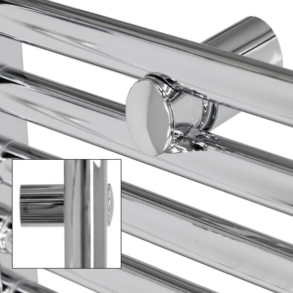 Opvarmet håndklæde radiator med opvarmning element 900 W ECD Germany Model Sahara 600 x 1800 mm chrome lige sidetilslutning håndklædeholder