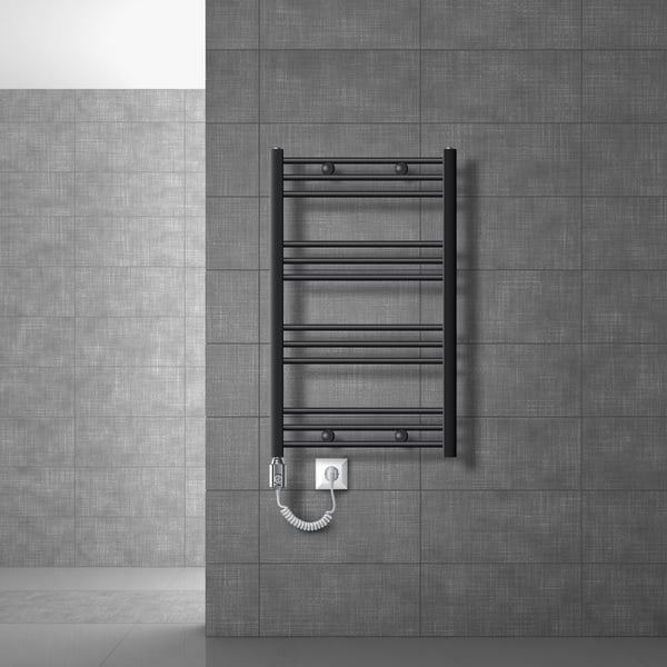 Jäähdyttimen Pyyhe ECD Germany Malli Sahara 600 x 800 mm suoran antrasiitti kylki pyyhe raideyhteys