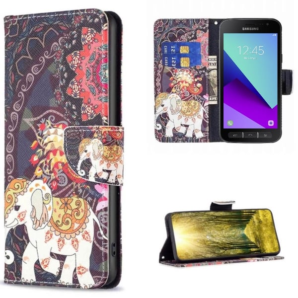 Pung Etui Samsung Xcover 4 – Indisk / Elefant Pung Etui Samsung Xcover 4 – Indisk / Elefant