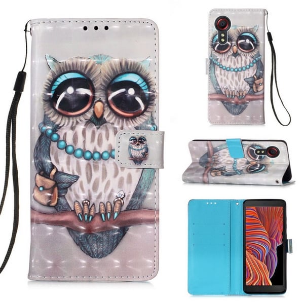 Pung Etui Samsung Galaxy XCover 7 - Udsmykket Ugle