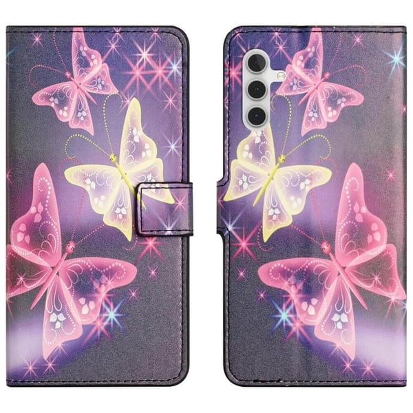 Lompakkokotelo Samsung Galaxy A05s - Liila / Perhoset