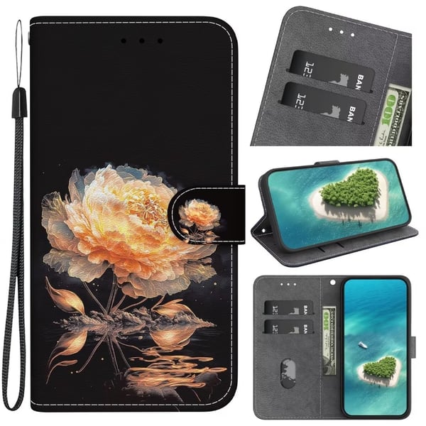Pung Etui Samsung Galaxy A05s - Koral Blomst