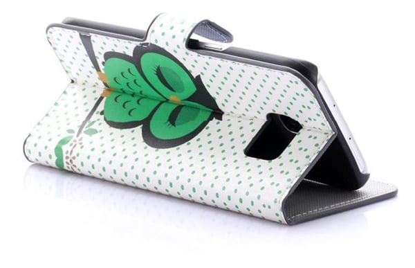 Pung Etui Samsung Galaxy S7 Edge – Prikket med Ugle