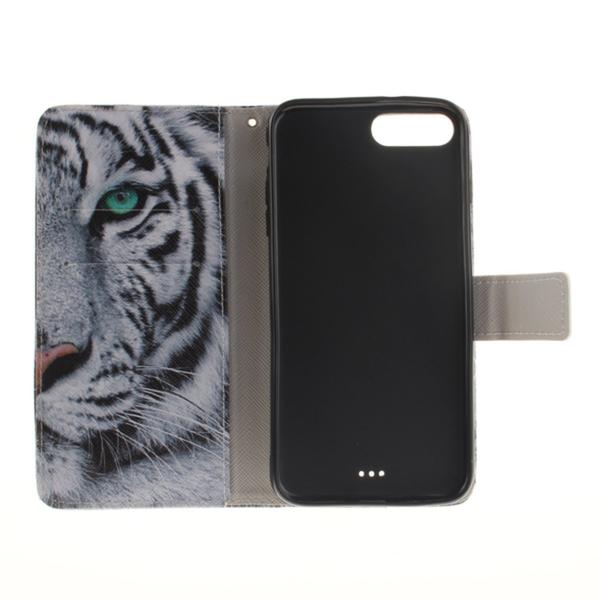 Pung Etui iPhone 7 Plus – Hvid Tiger