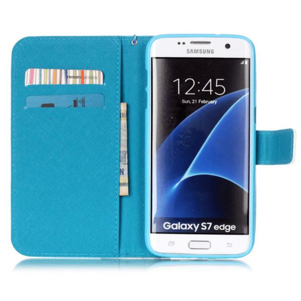 Lompakkokotelo Samsung Galaxy S7 Edge – Intialainen / Elefantit