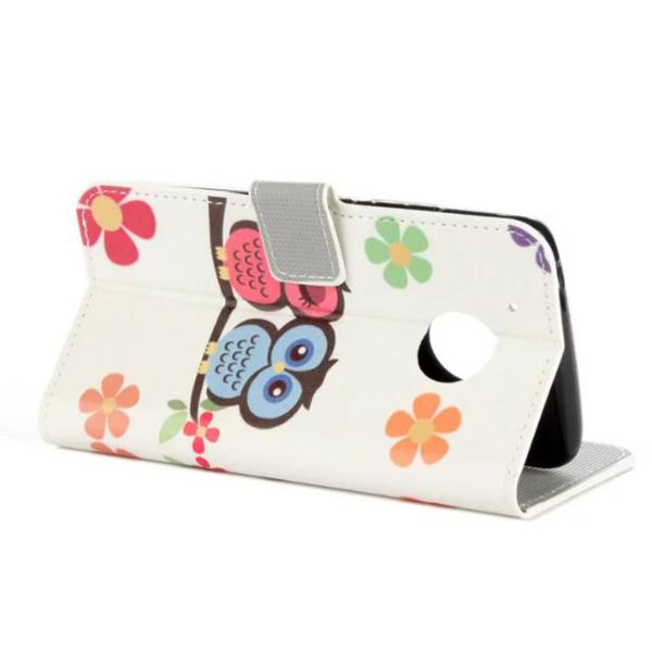 Pung Etui Moto G5 Plus – Ugler & Blomster