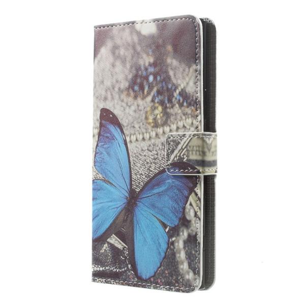 Lompakkokotelo Sony Xperia XZ Premium - Sininen perhonen
