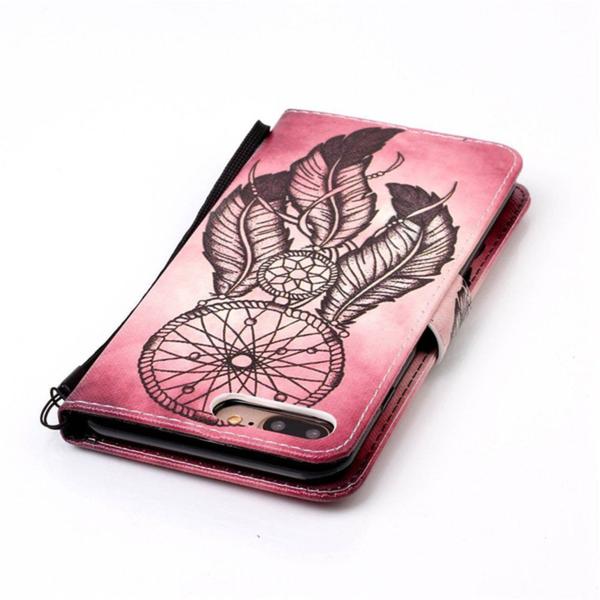 Lompakkokotelo Apple iPhone 7 Plus – Unisieppari Pinkki/Punainen