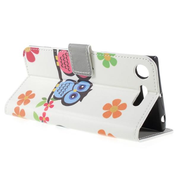 Pung Etui Sony Xperia XZ1 – Ugler & Blomster