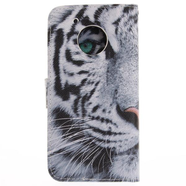 Pung Etui Moto G5 – Hvid Tiger