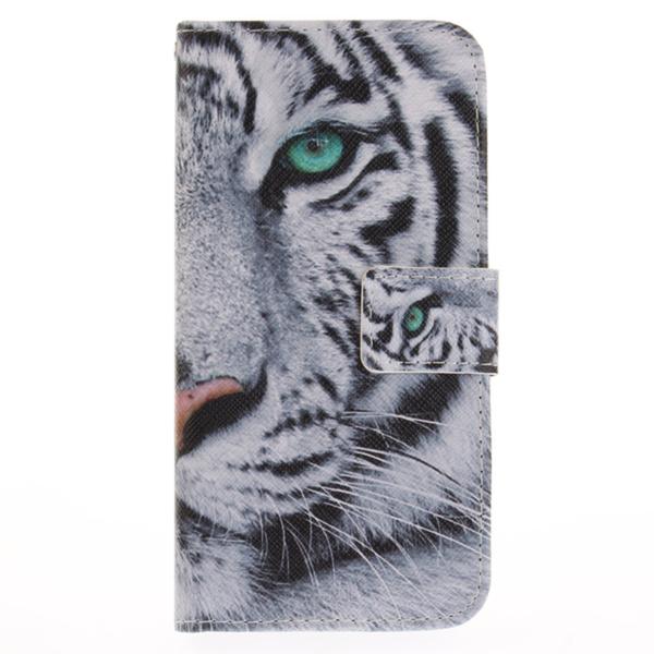 Plånboksfodral Moto G5 Plus – Vit Tiger