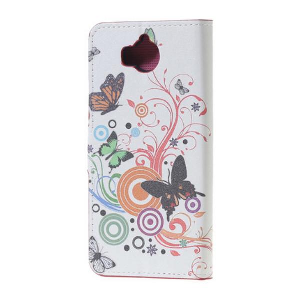 Lompakkokotelo Huawei Y6 2017 - Valkoinen perhosilla