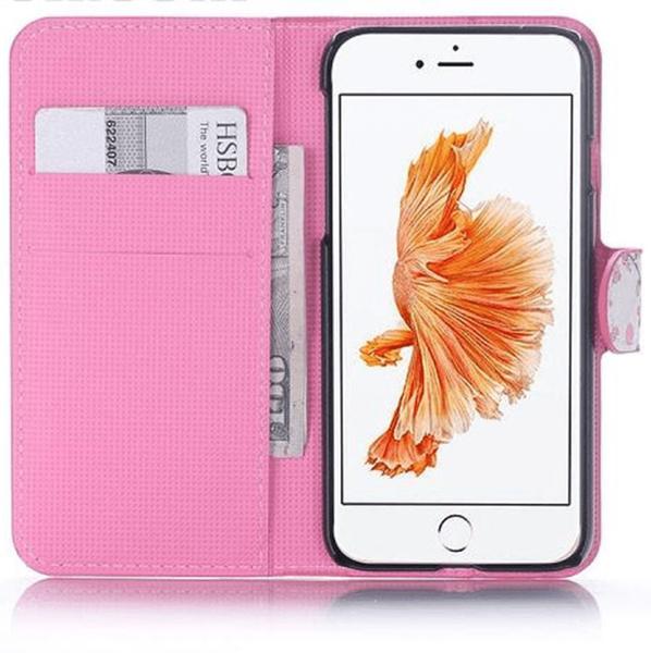 Lompakkokotelo Apple iPhone 8 - Valkoinen perhosilla