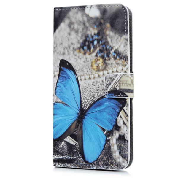 Pung Etui Apple iPhone 8 – Blå Sommerfugl