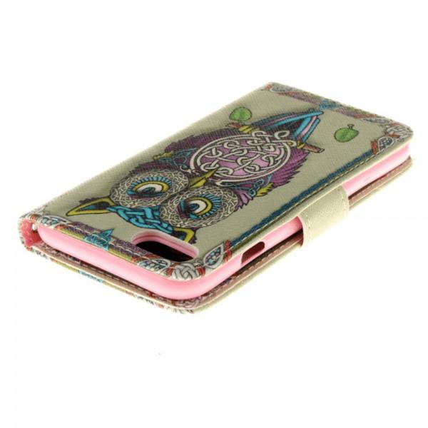 Pung Etui Apple iPhone 8 – Farverig Ugle