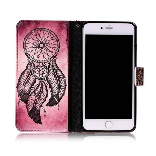 Lompakkokotelo Apple iPhone 8 Plus – Unisieppari Pinkki/Punainen